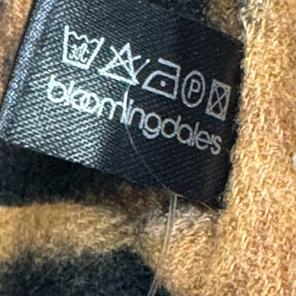 Bloomingdale's Tan and Black Animal Print Scarf